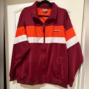 Vintage Red Oak Virginia Tech Hokies Full-Zip Track Jacket Men’s L Maroon Orange